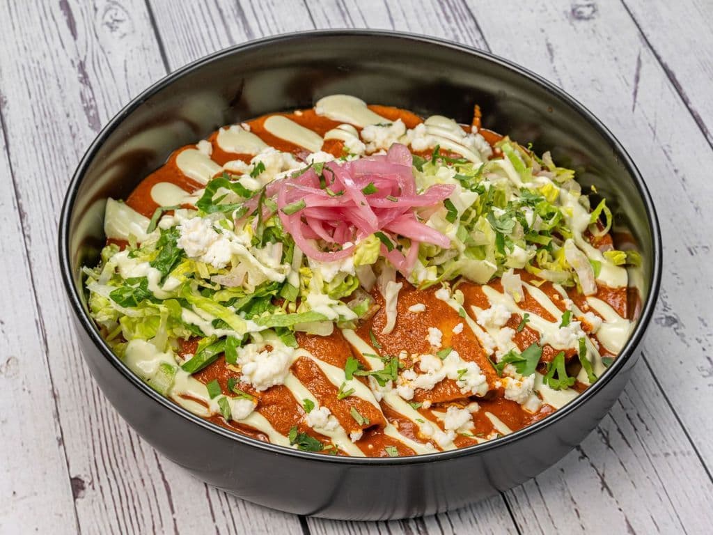 3 Beef Enchiladas Rojas