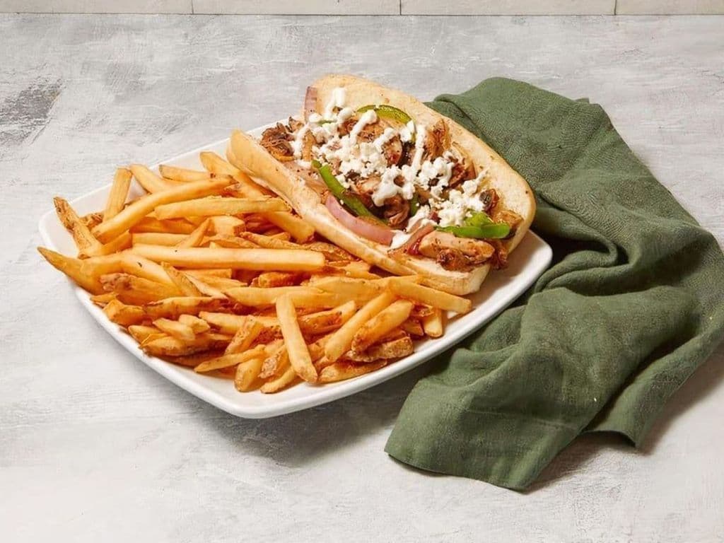 Greek Philly Cheesesteak