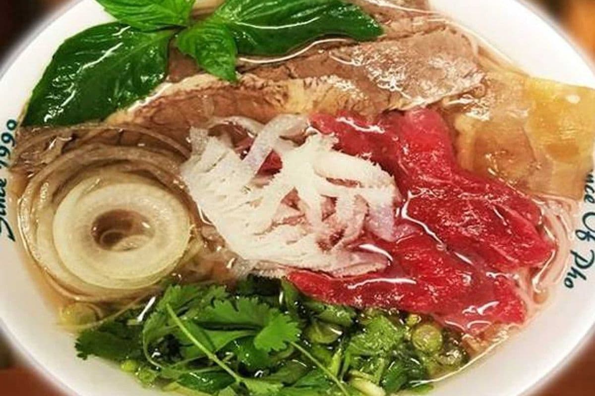 17. House Special Noodle Soup with Steak, Well-Done Flank, Fatty Brisket, Tendon, and Tripe