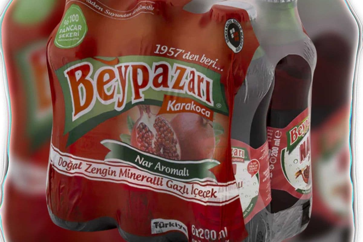 Beypazari Visneli Maden Suyu Cherry Mineral Water 200 ml Pack of 6