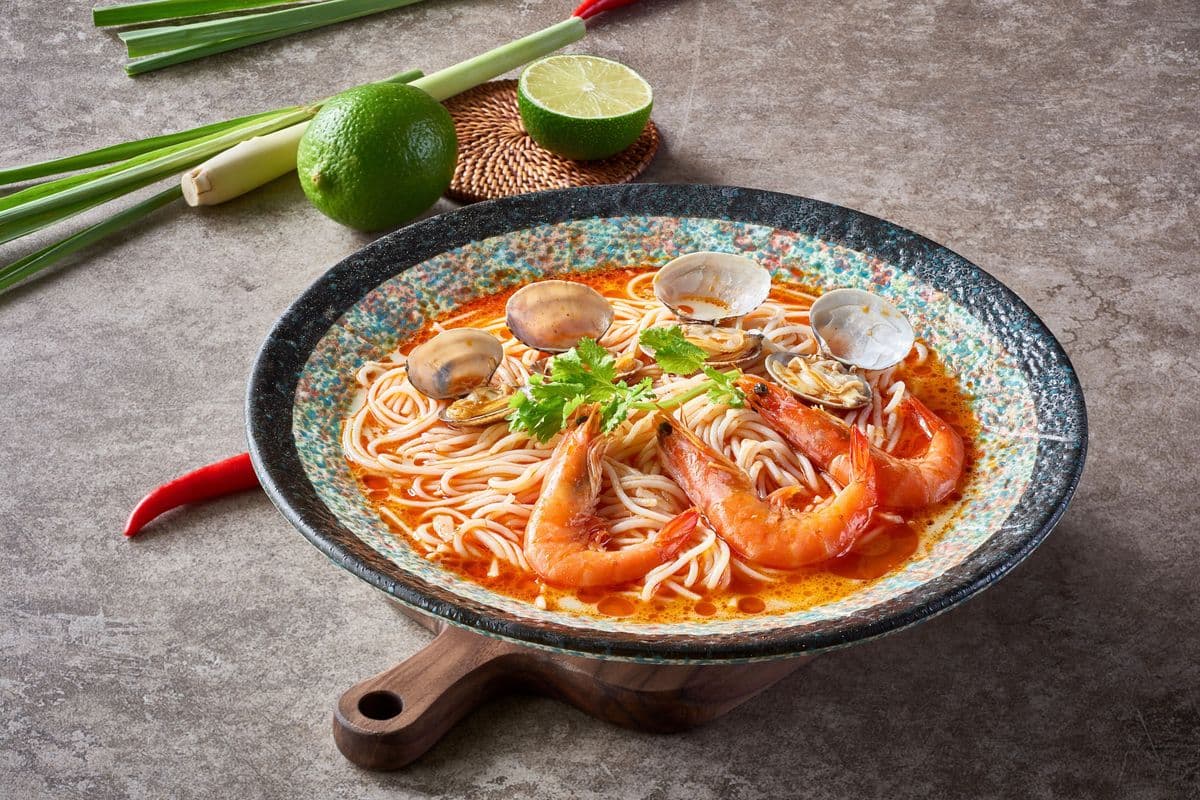 P12. Tom Yum Seafood Noodle Soup