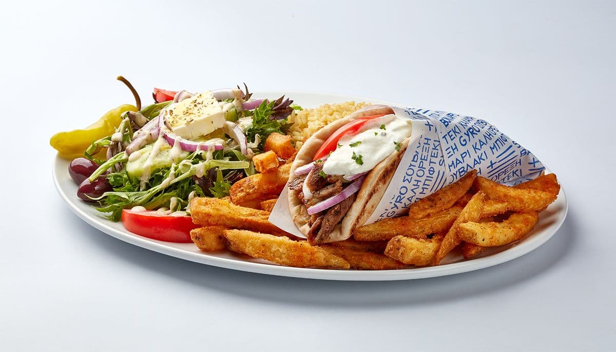 Plat de pita au gyros de pork (1 mc) / Gyros of Pork Pita Plate (1 pc)
