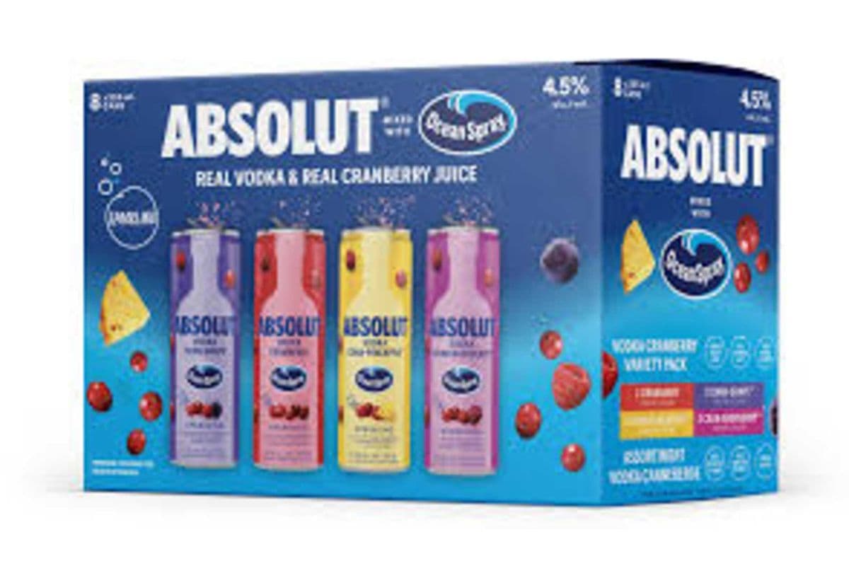 Absolut X Ocean Spray Variety Pack (8 x 355 ml)