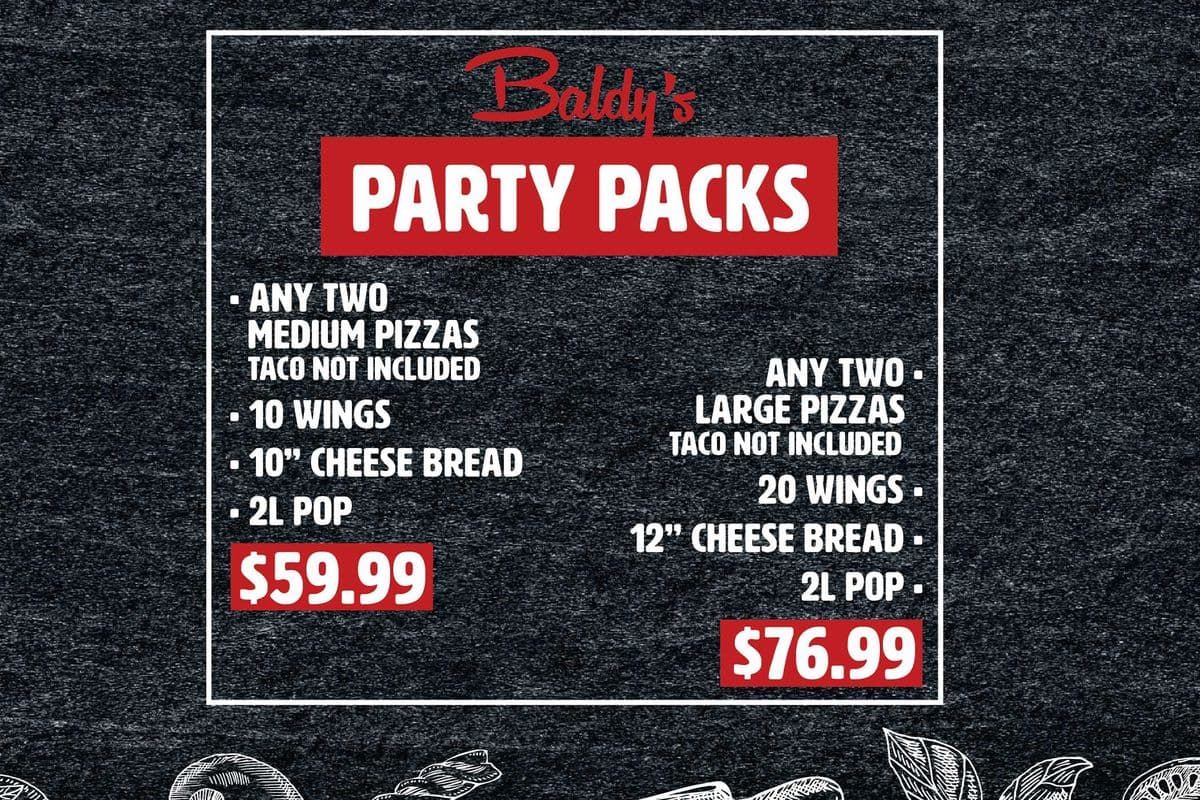 Large Baldys Party Pack