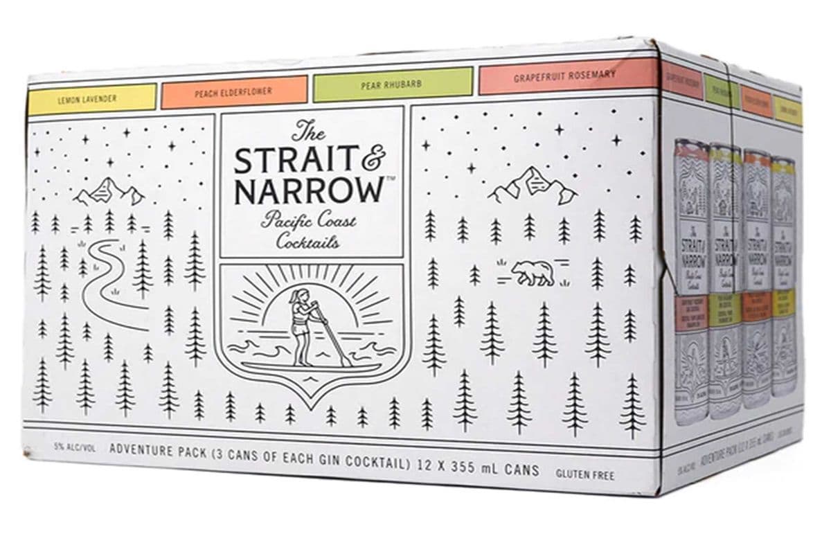 STRAIT & NARROW ADVENTURE GIN VARIETY PACK 12 CANS (12 x 355 ML)