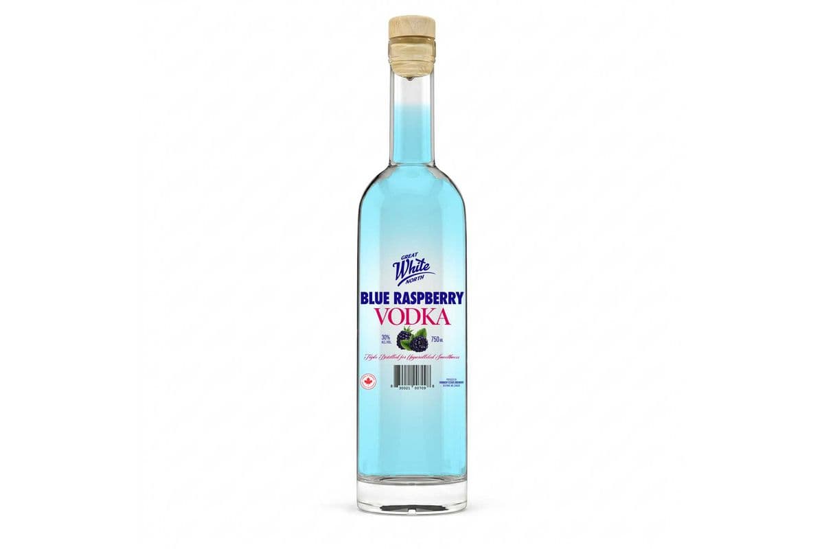 GREAT WHITE NORTH VODKA Blue Raspberry (750ML) (1 x 750ML)