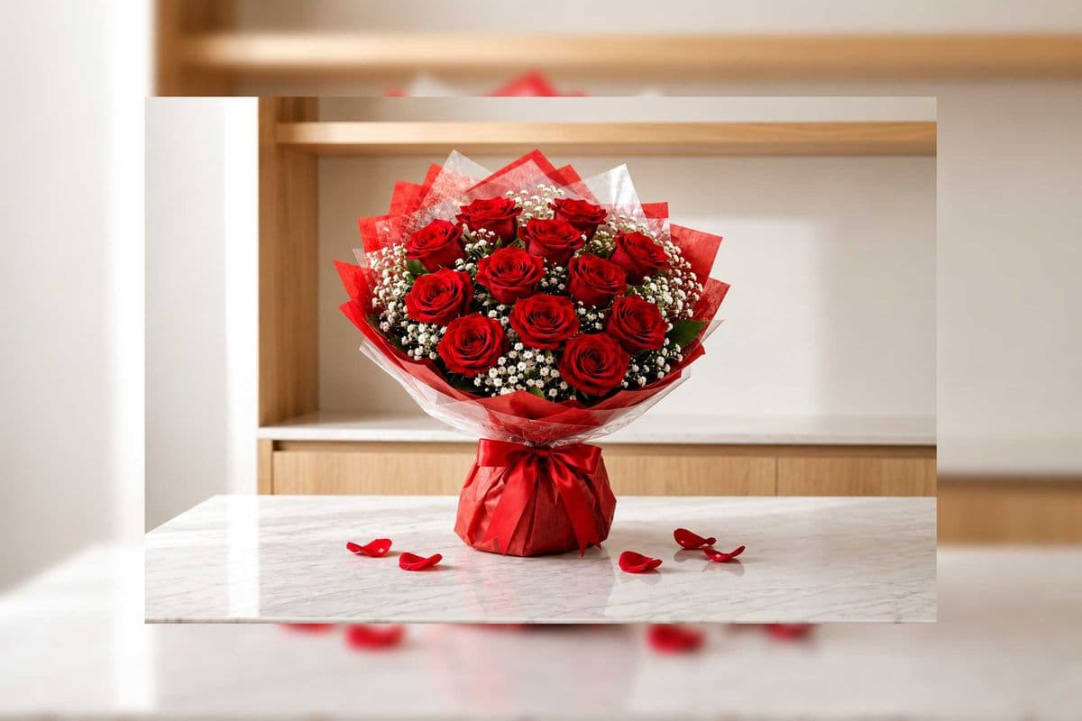 Classic Dozen Red Rose Bouquet