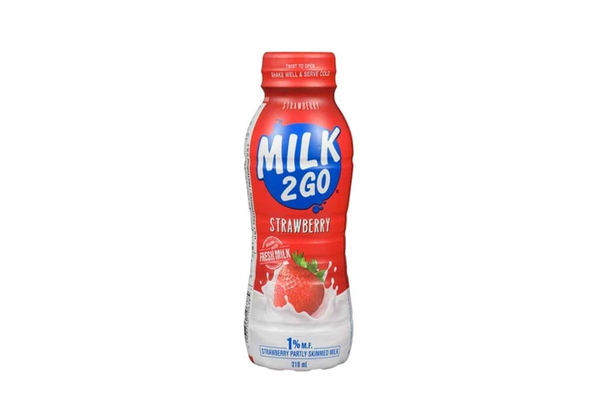 Milk To Go Strawberry 1% Skimmed Milk Btl 473ml