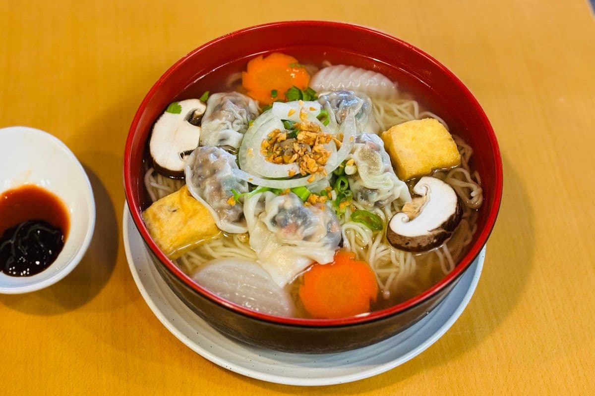 Vegan Wonton Noodle Soup