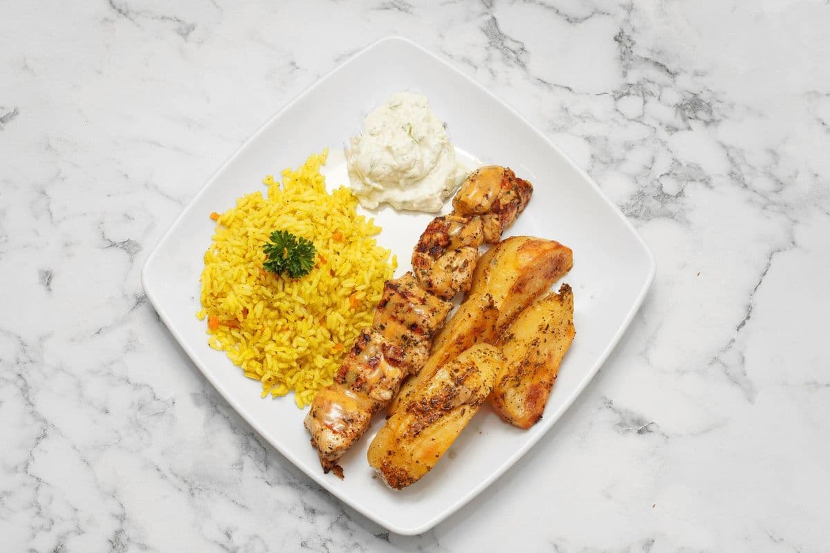 Chicken Souvlaki Dinner