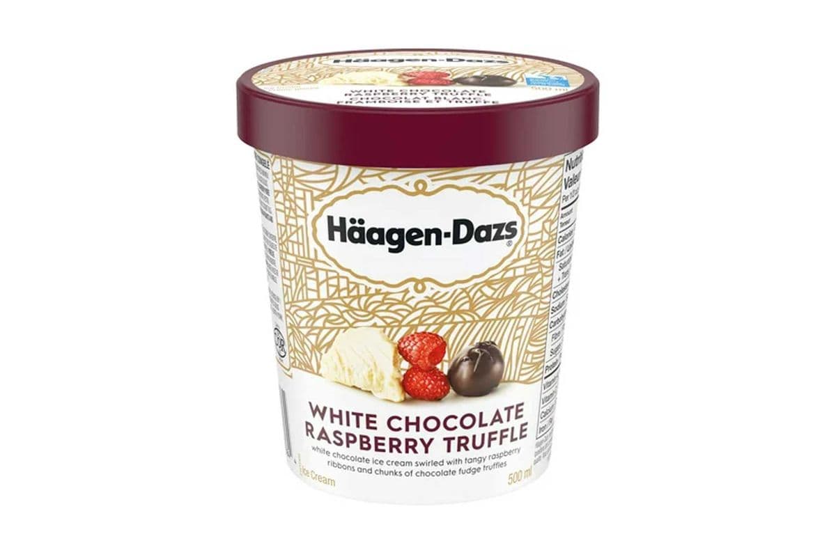 Haagen Dazs White Chocolate Raspberry 450ml