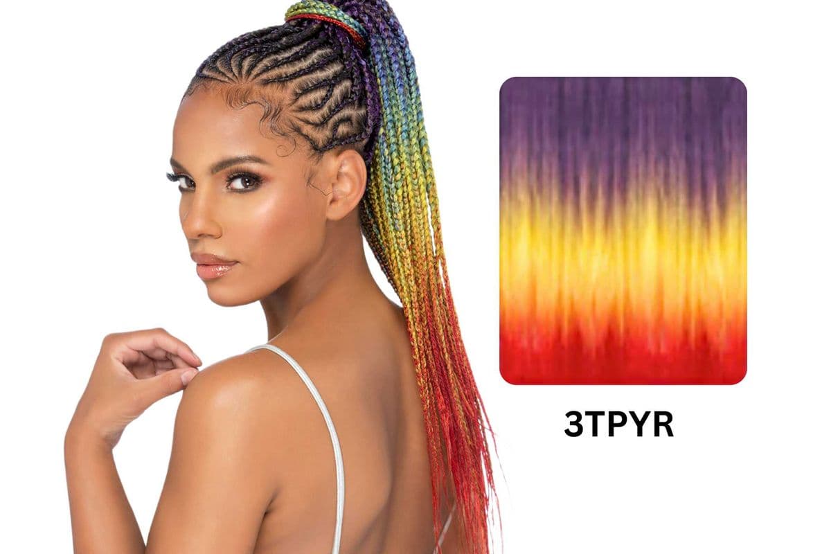 (3TPYR) Amore Mio Pre-Stretched Samba Color Stretch Braid 55 - SMCB