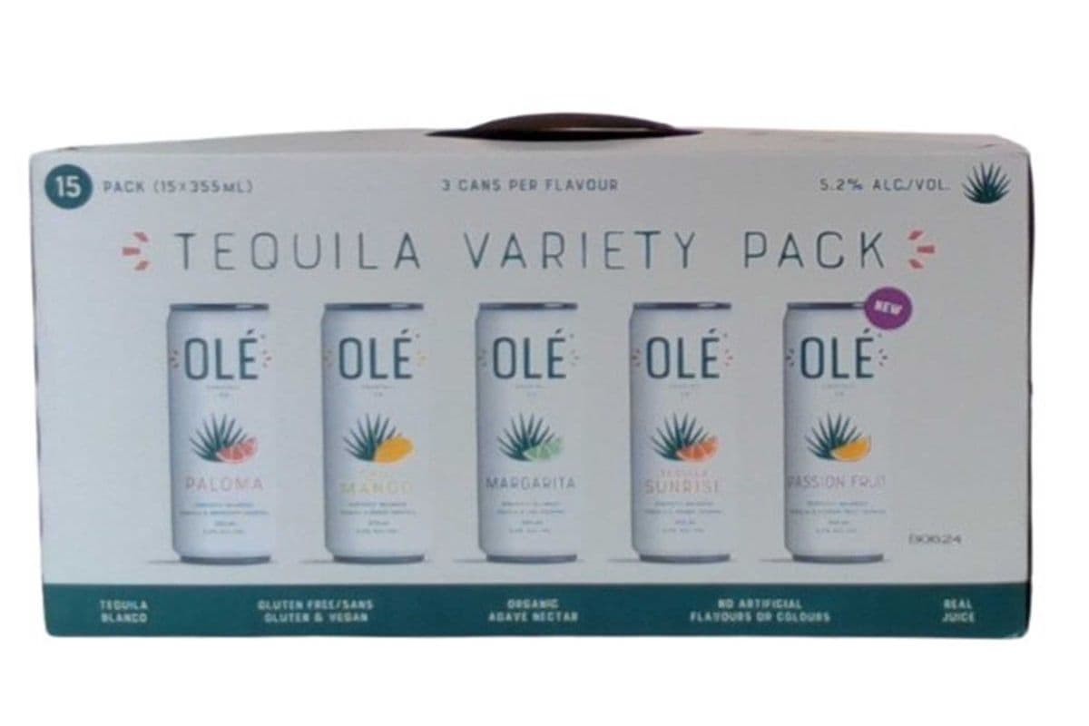 OLE TEQUILA VARIETY PACK 15 CANS (NEW ITEM) (15 x 355 ML)