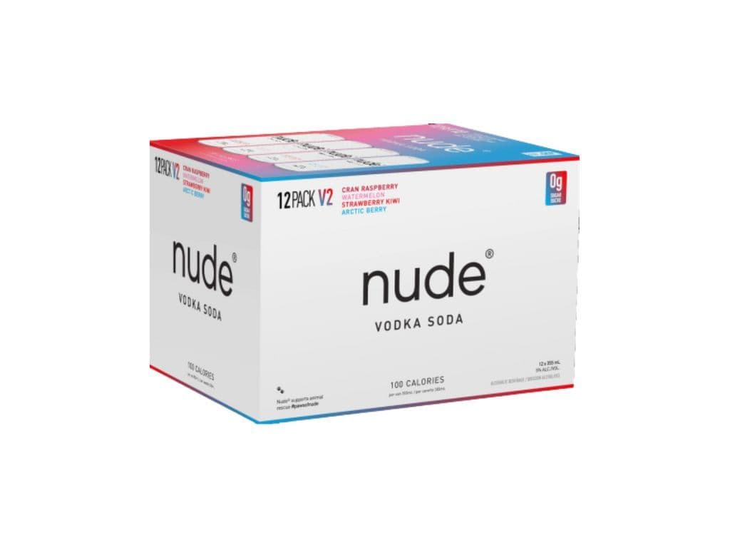 Nude Vodka Soda V2 Mixer Pack Can (12x355ml)