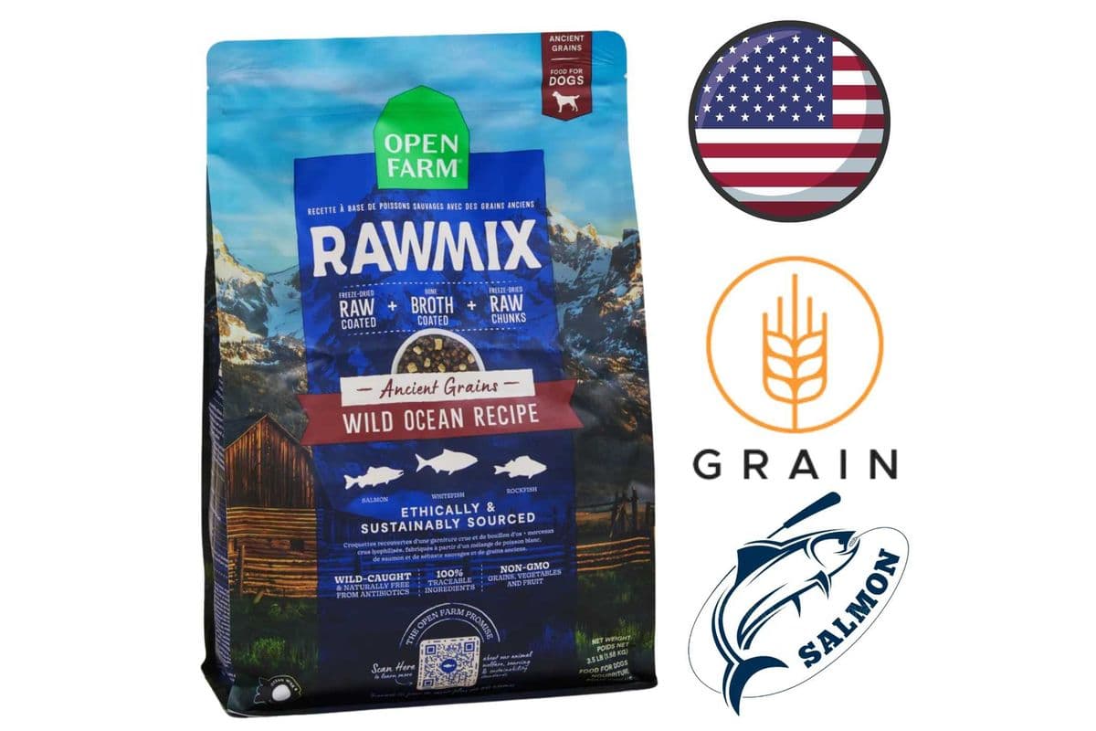 Open Farm - Wild Ocean & Ancient Grains RawMix Dry Dog Food - 3.5 lb