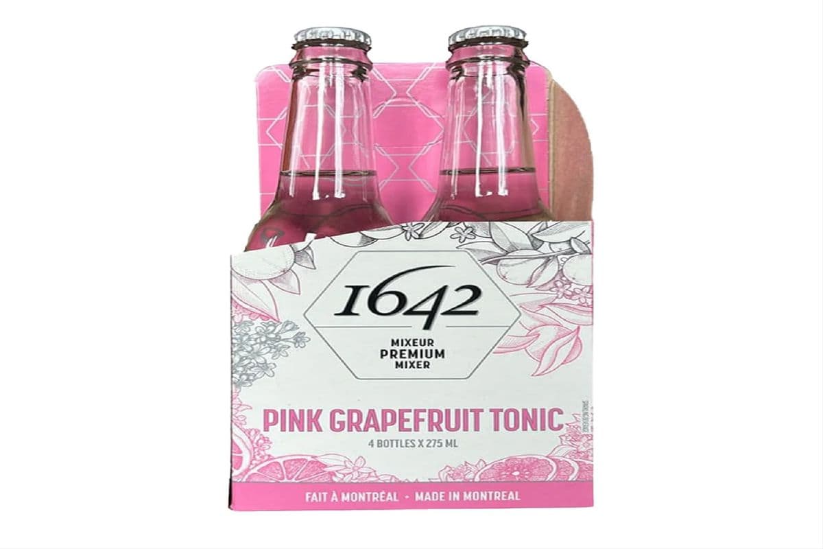 1642 Canadian Pink Grapefruit Tonic Water - 4 Pack