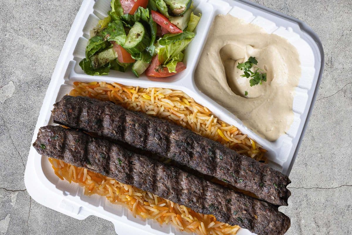 Ground Beef Kebab Plate