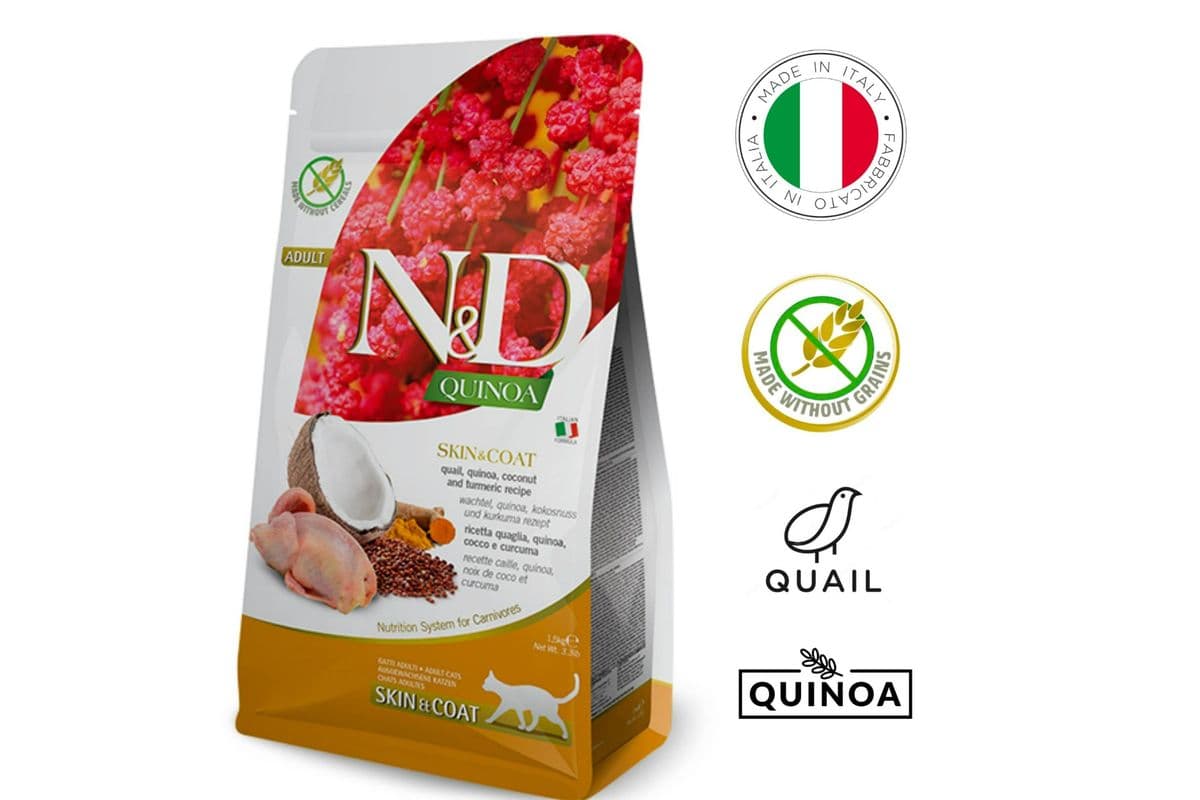 Farmina Quail Quinoa Skin & Coat Dry Cat Food (3.3 lb)