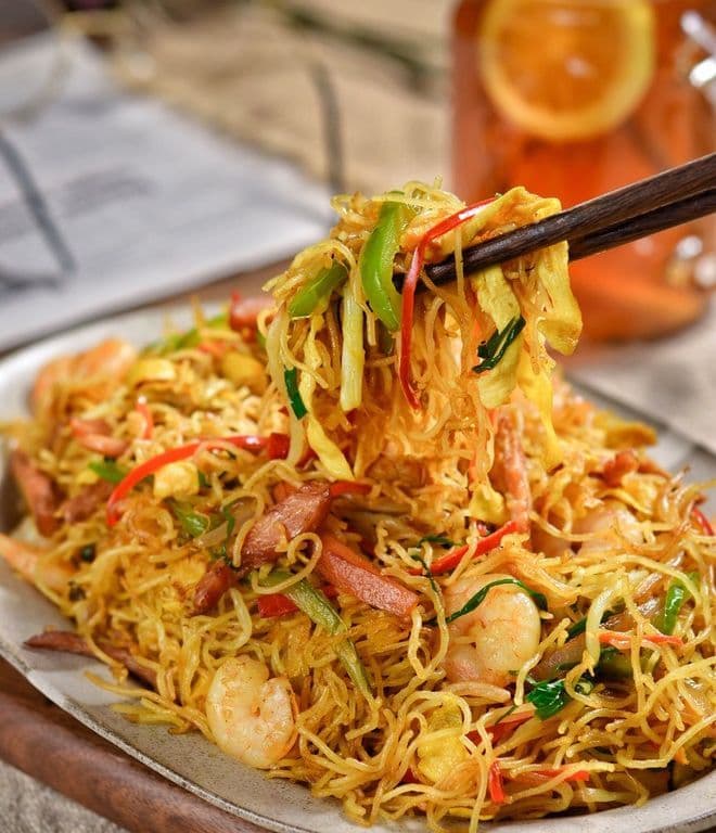 SingaporeStyleFriedVermicellli 星洲蝦仁炒米粉