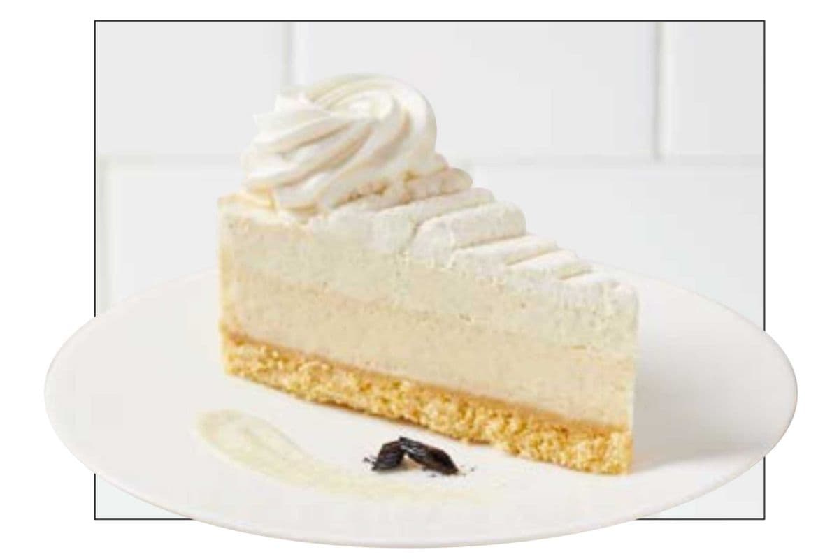 Triple Vanilla Bean Cheesecake Slice