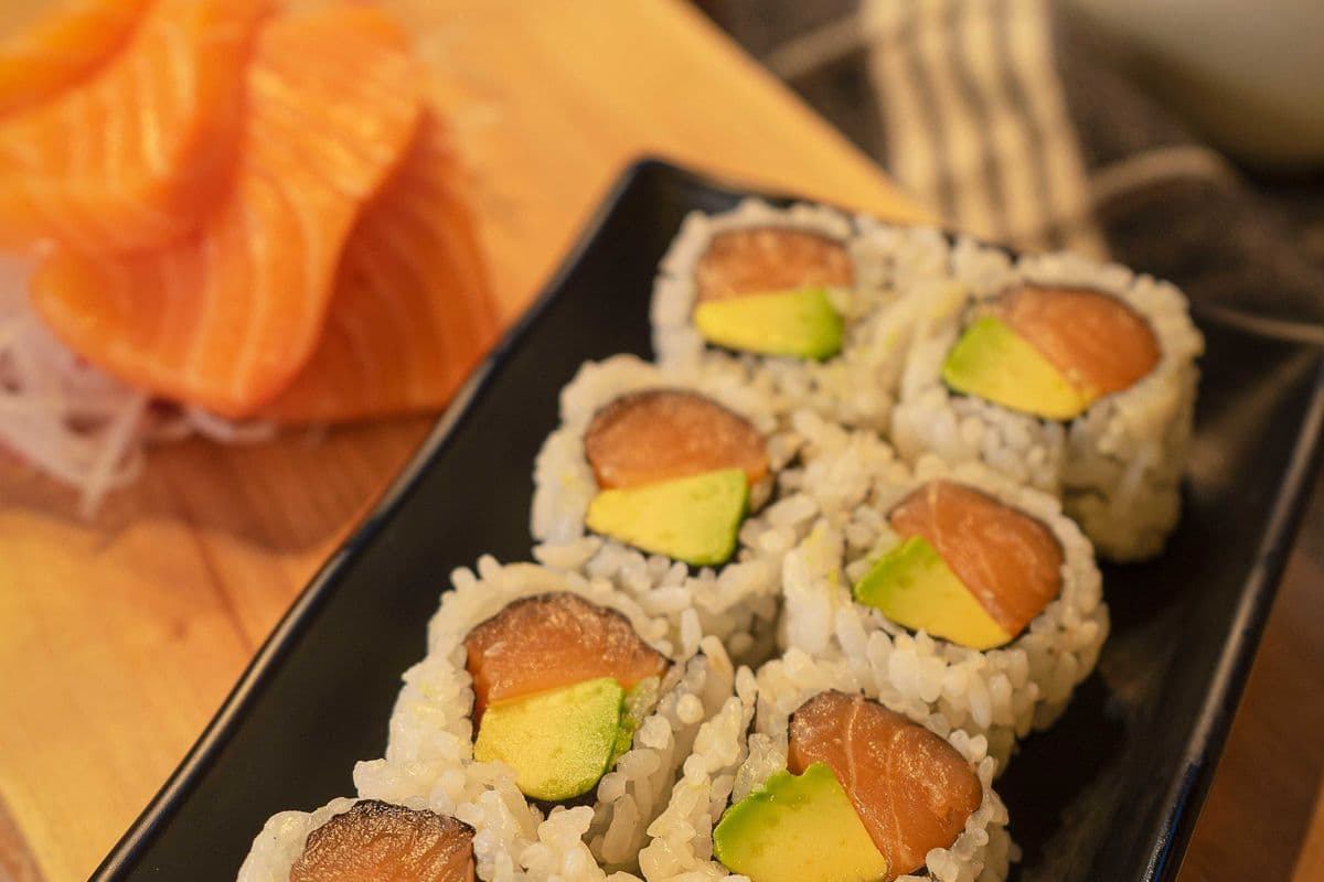 Salmon Sashimi & Salmon Avocado Roll