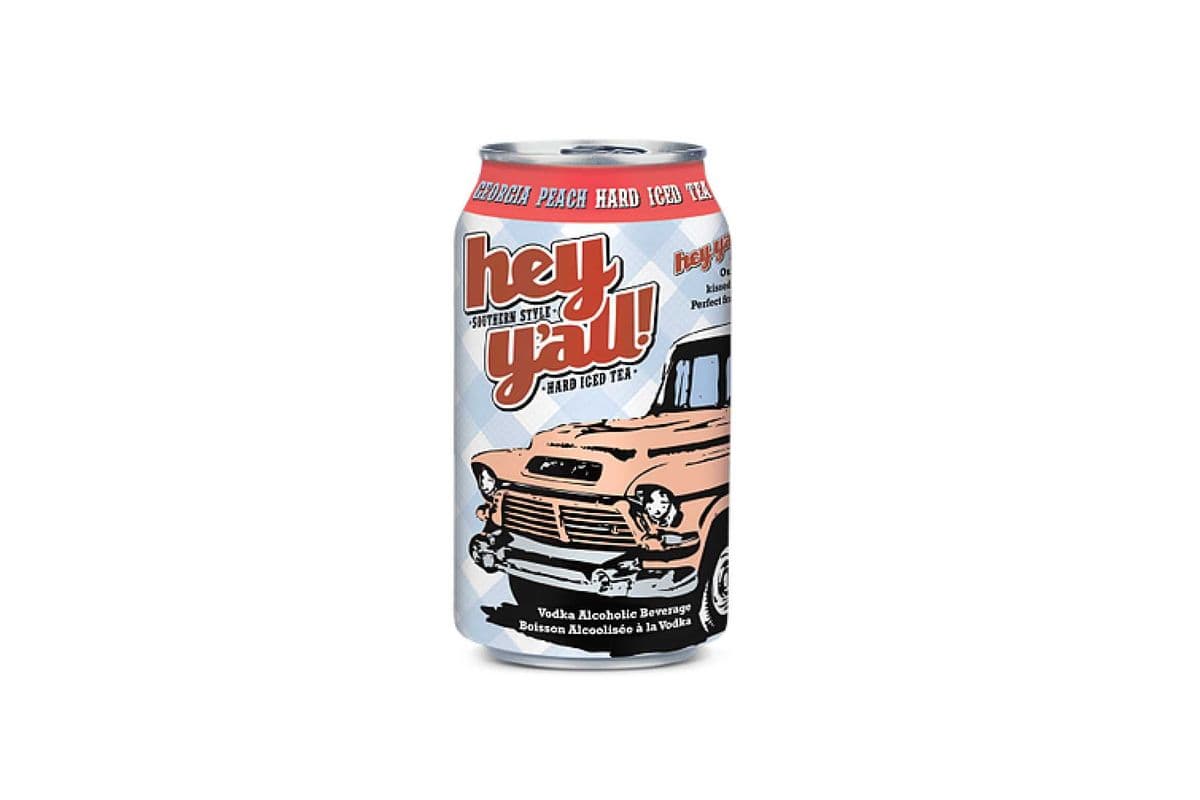 Hey Y'All Iced Tea Peach (6 x 341 ml Cans)