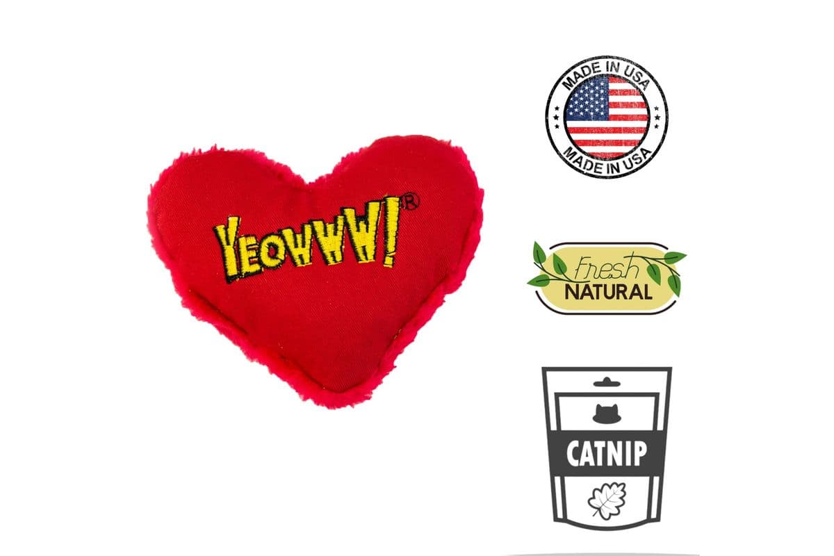 YEOWWW! Catnip Hearrrt Attack Catnip Cat Toy