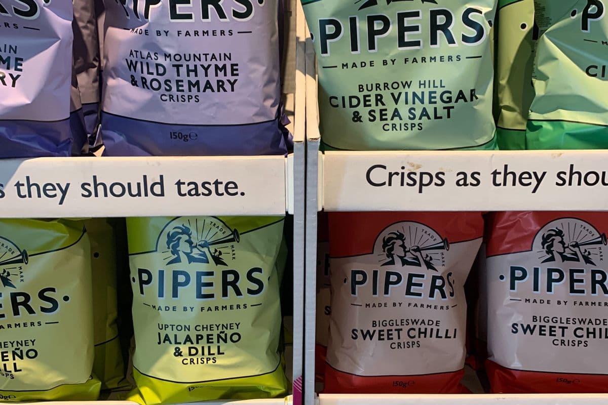 Pipers English Potato Chips (150g Bag)