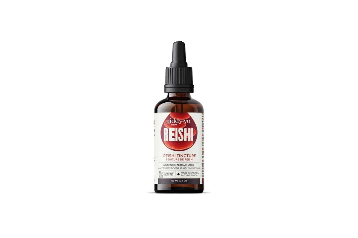 REISHI TINCTURE,100 ML, ORGANIC, WILDHARVESTED, CANADIAN MADE, GLUTEN FREE (100 ml)