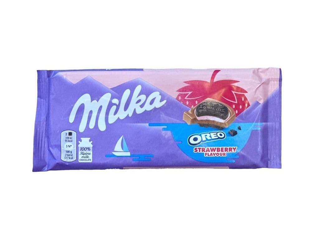Milka Oreo Strawberry Sandwich 92g Cookie Chocolate Bar