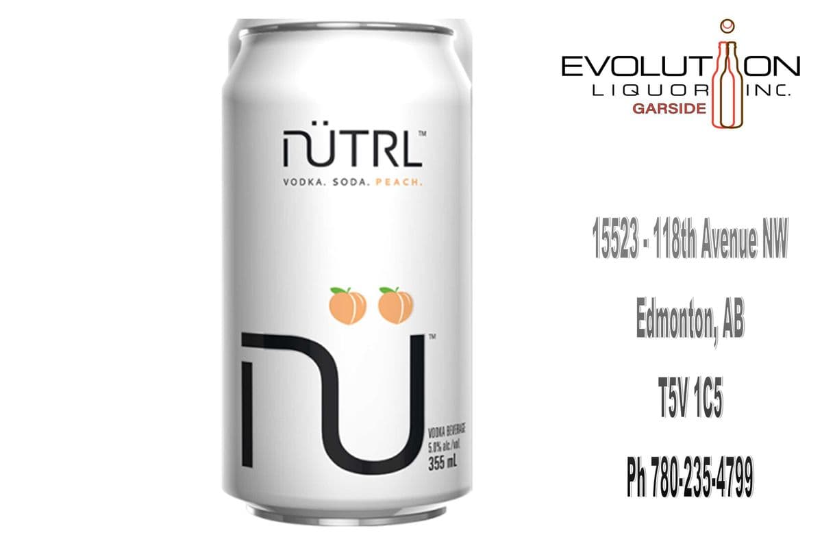 Nutrl Vodka Soda Peach C355-01 (1 x 355ml Can)