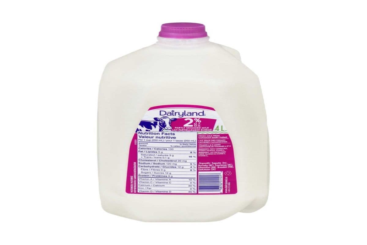 DairyLand milk 2% (4 ltr) (120 Cal)