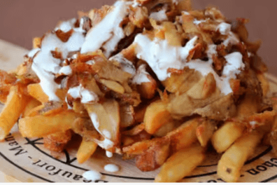 Frites au poulet / Fries with Chicken