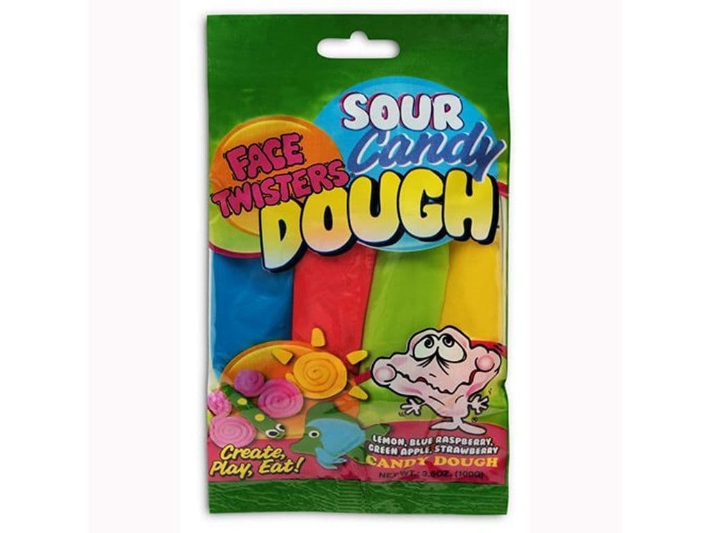 Face Twisters Sour Candy Dough Chewy Rainbow