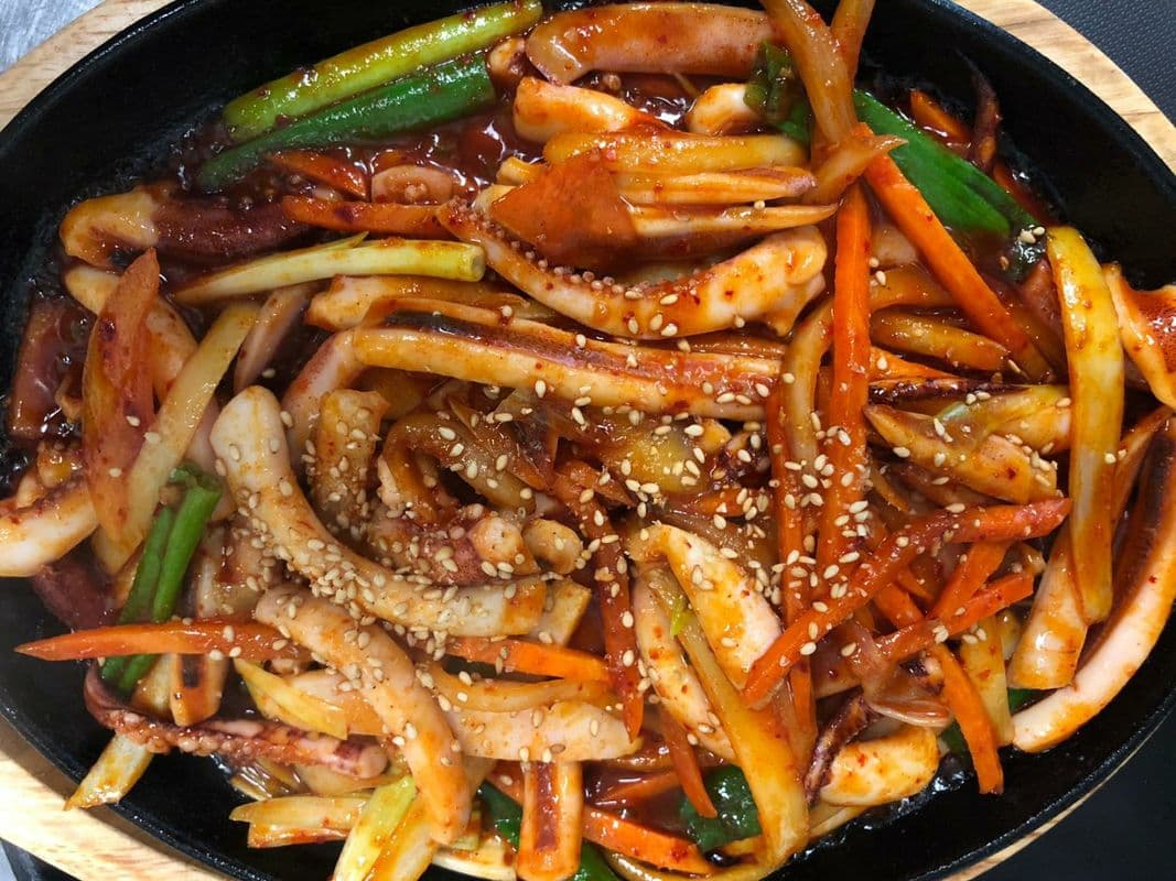Ojinguh Bokum (Spicy Pan Fried Squid)