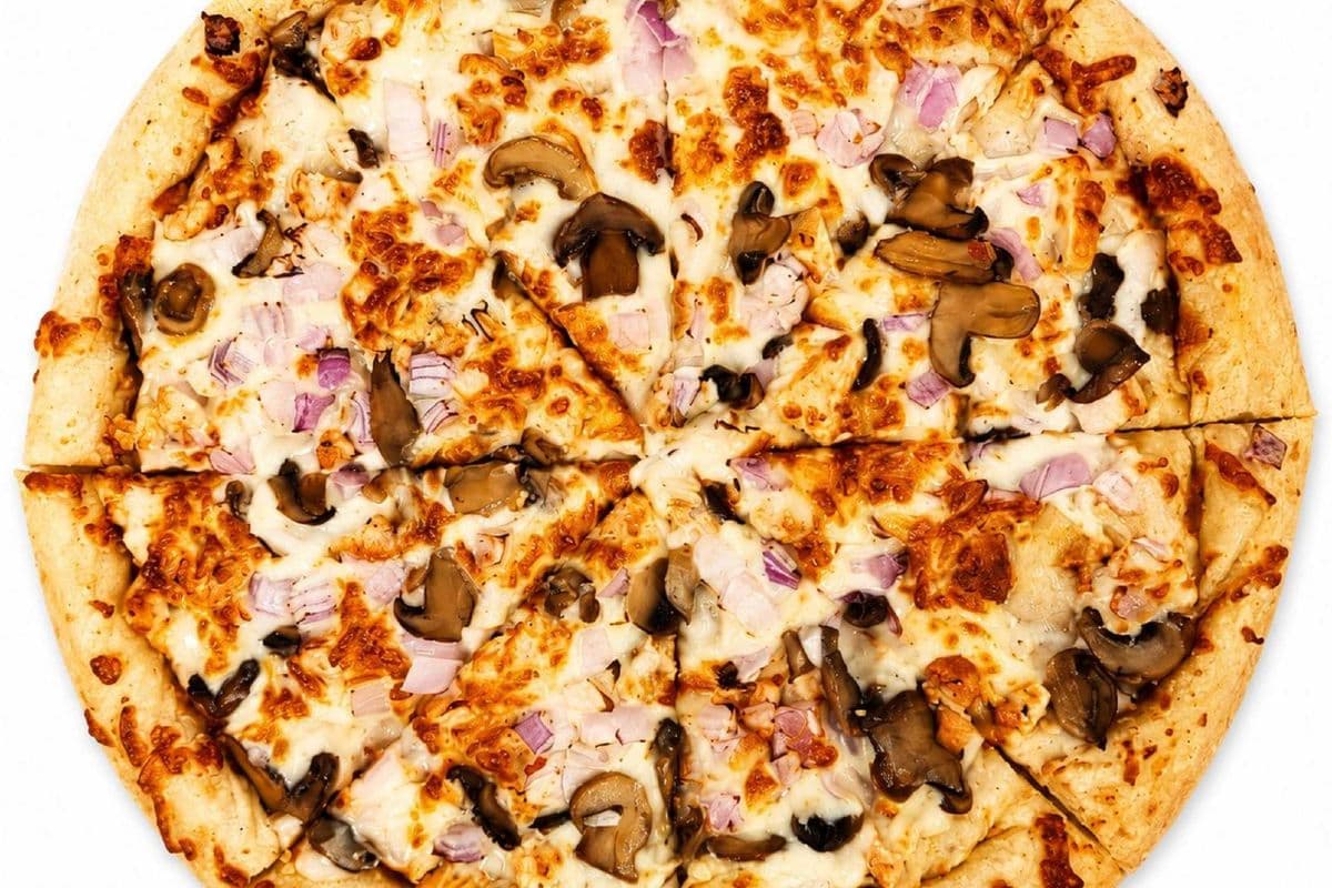 Loaded Chicken Alfredo Pizza