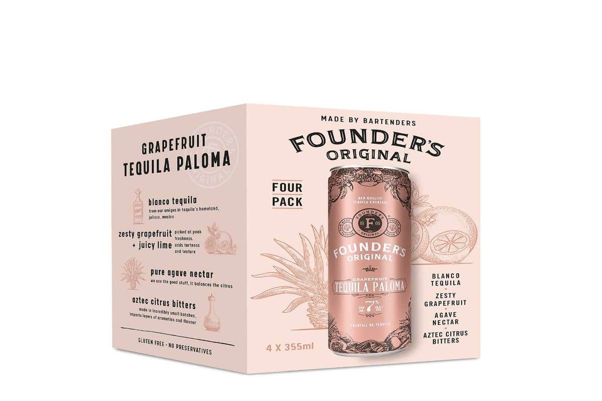 FOUNDERS ORIGINAL TEQUILA PALOMA 4 CANS (4 x 355ML)