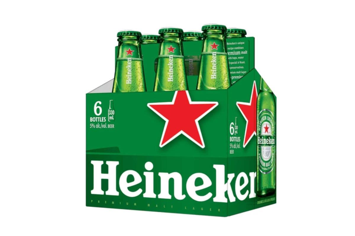 HEINEKEN LAGER 6 BOTTLES (330ML) (1 x 330ML)