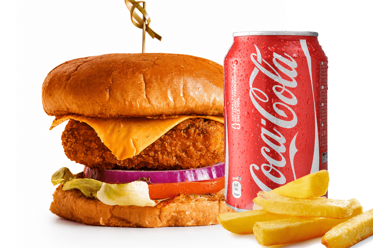 Crispy Paneer Burger Meal