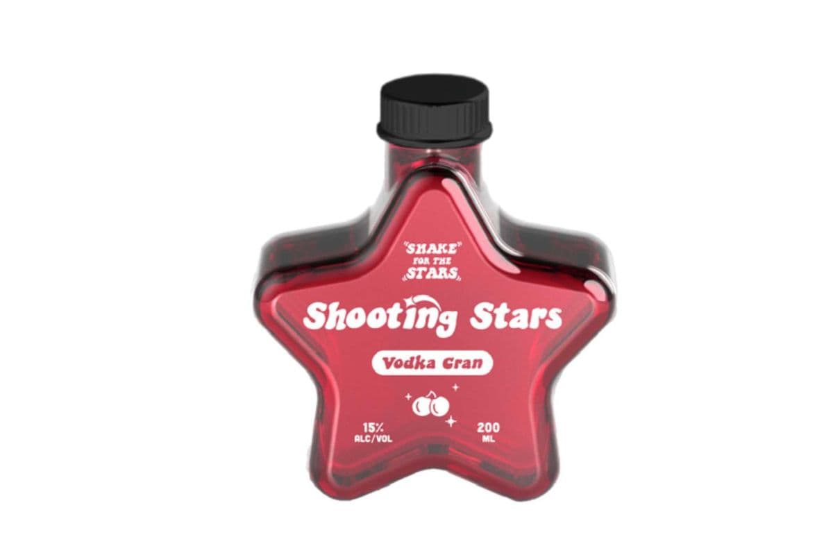 SHOOTING STARS GLITTER INFUSED VODKA CRANBERRY (1 x 200ML)