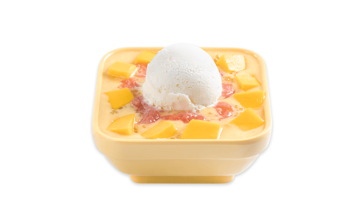 Mango Pomelo Sago and Vanilla Ice Cream - 杨枝甘露配香草雪糕