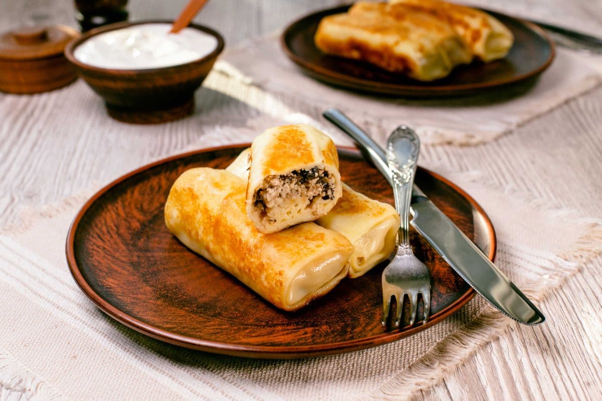 FROZEN Chicken and Mushrooms Crepes (6 pieces) (6pcs)
