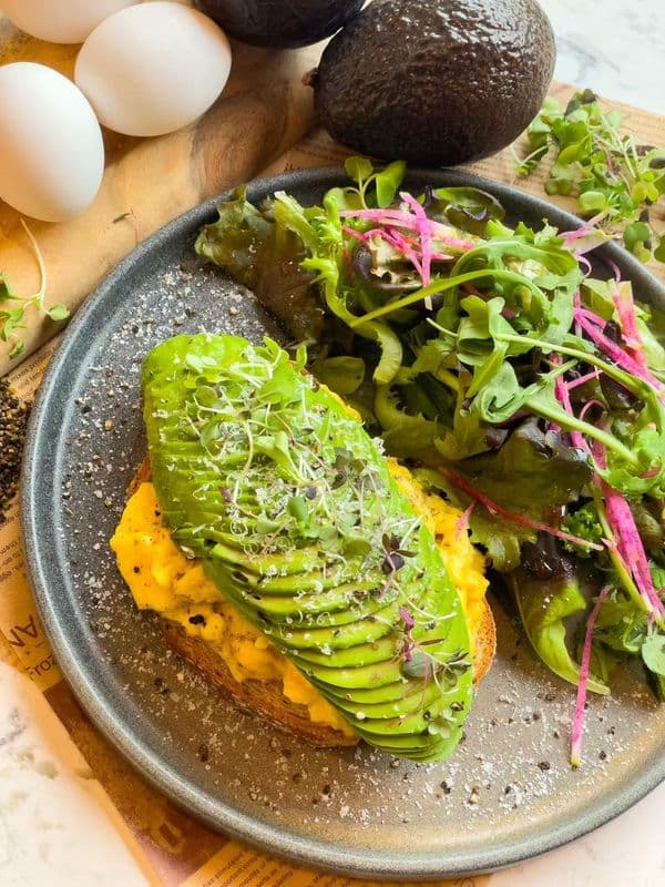 Black Truffle Scrambled Eggs Avocado Toast