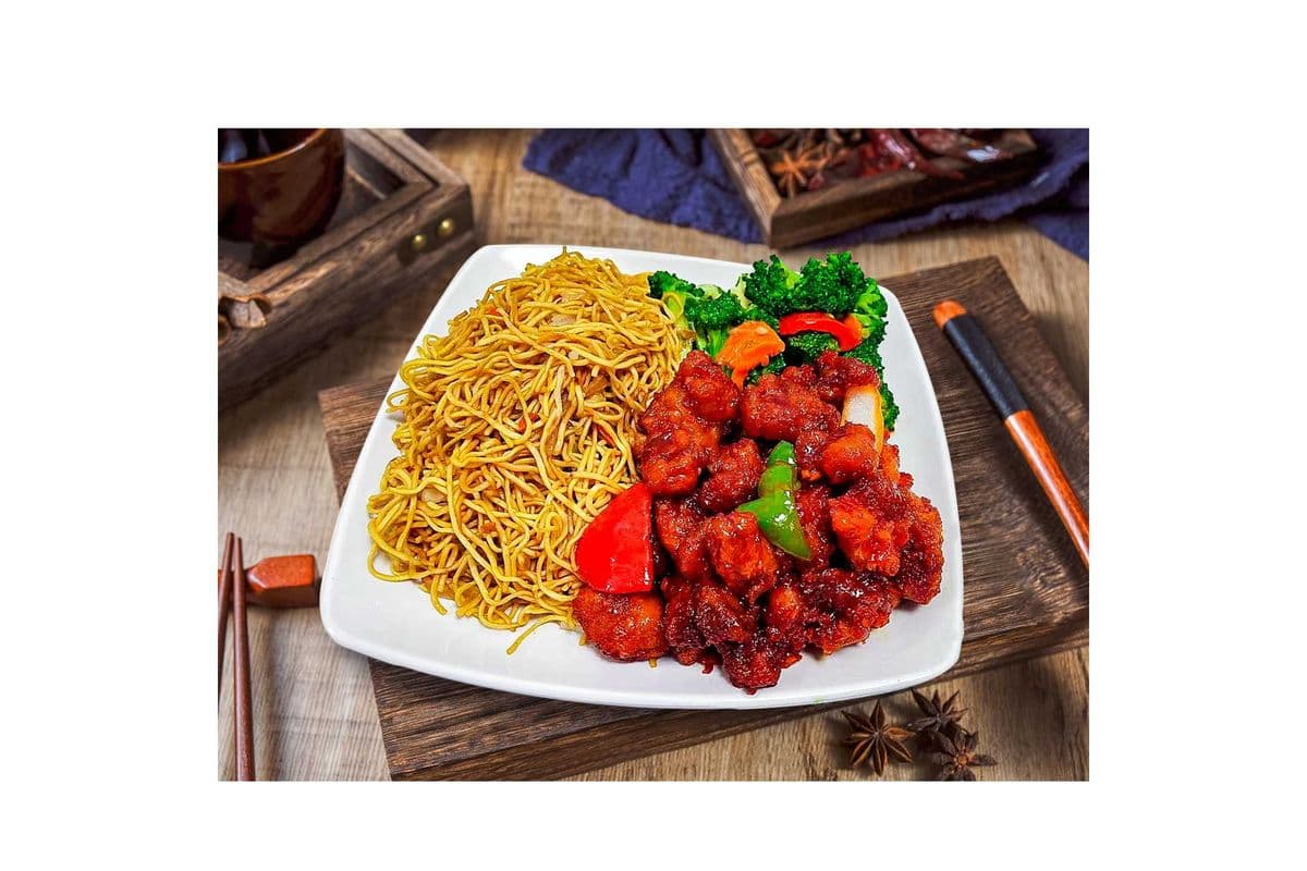 Combo B - Sweet Sour Pork+ Mixed Veg.