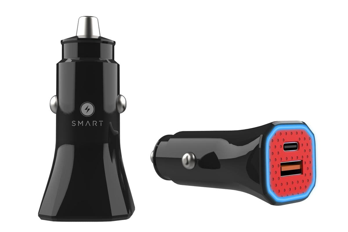 SMART PD 20W Dual Port USBA+C Car Charger