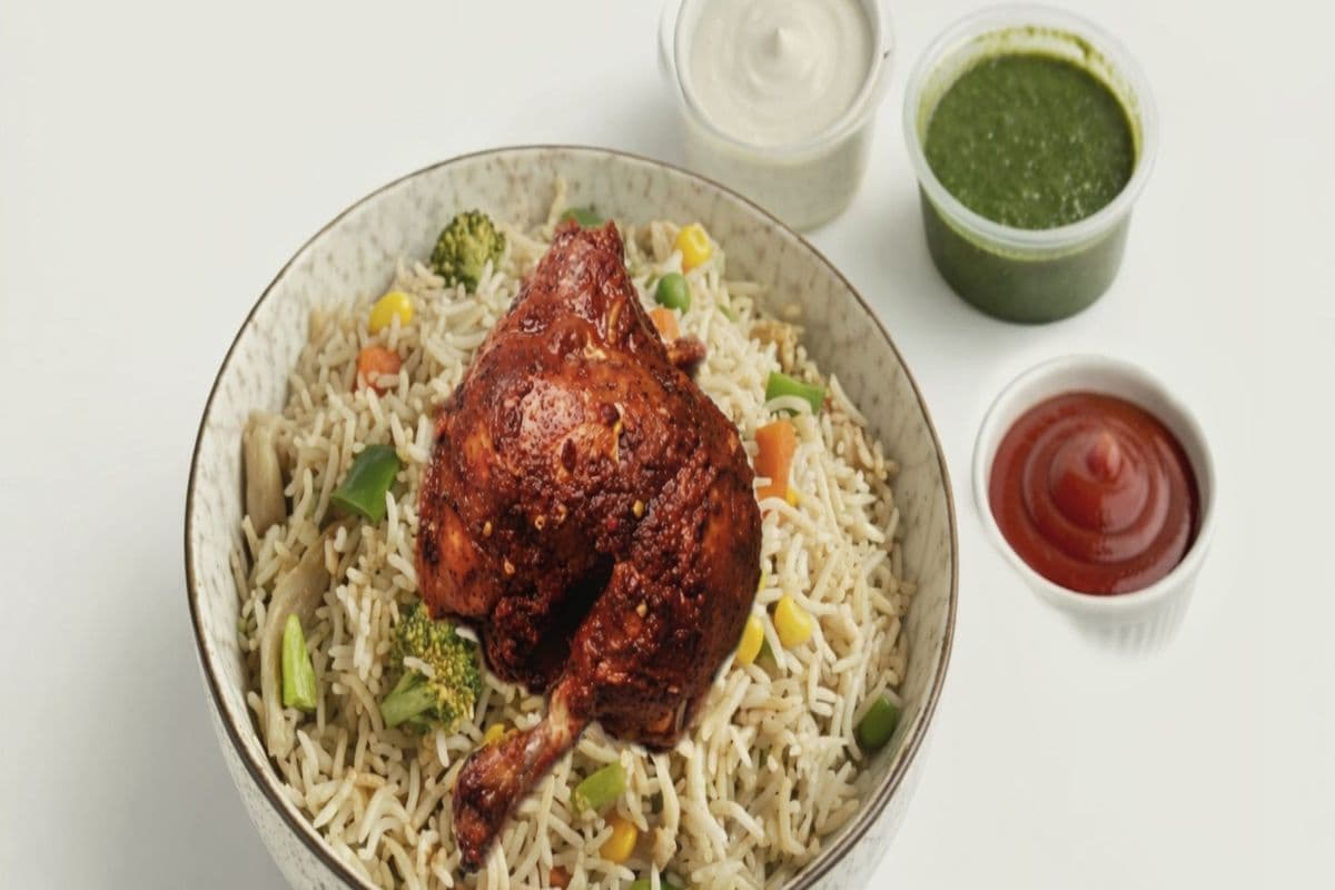 Veg Fried Rice and Shawaya