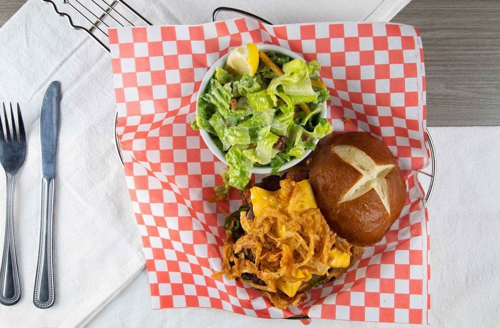Pretzel Bacon Cheeseburger