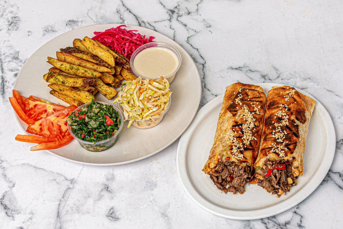 Saj Beef Donair Platter