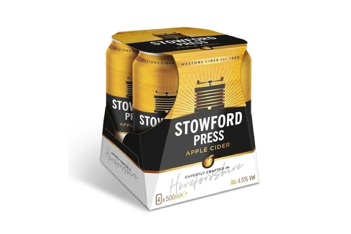 746140. WESTONS STOWFORD PRESS APPLE CIDER (4 x 500ML (CANS))