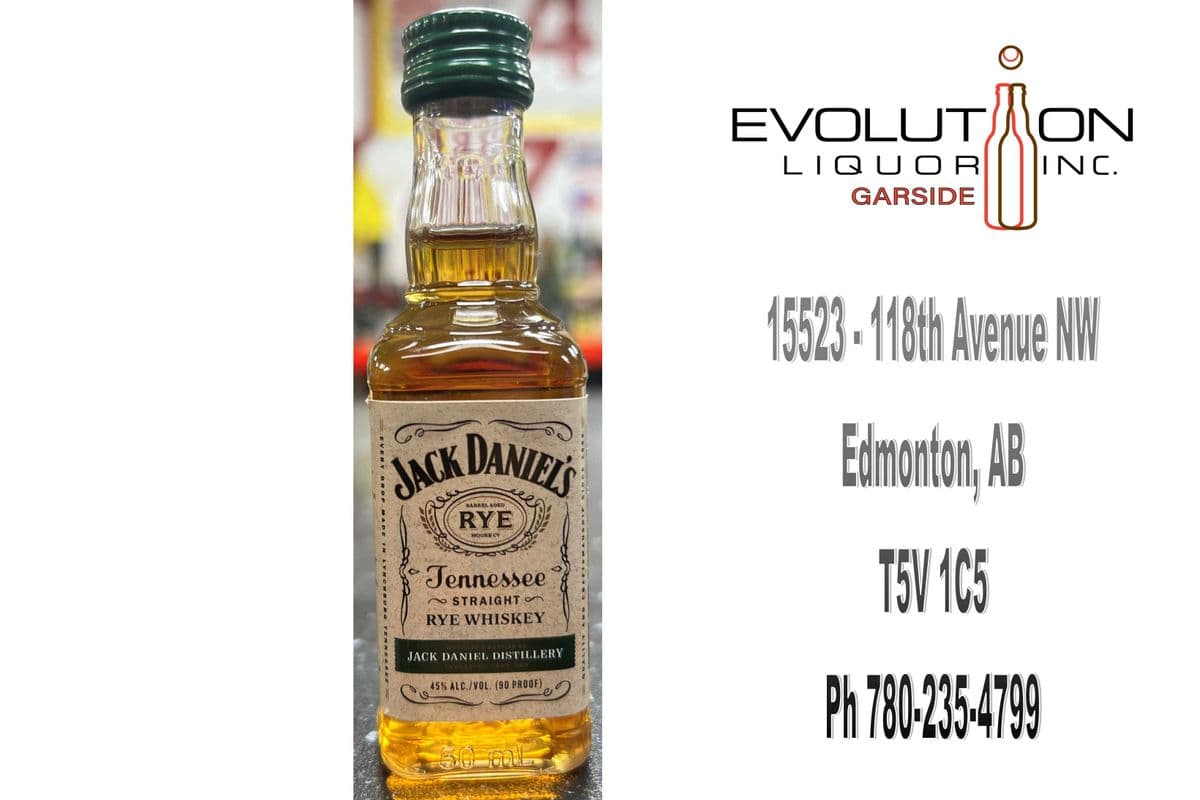 Jack Daniel's Tennessee Straight Rye Whiskey 0050P (1 x 50ml Plastic Bottle)